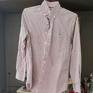 Vineyard Vines Red and Green Checkered Shirt